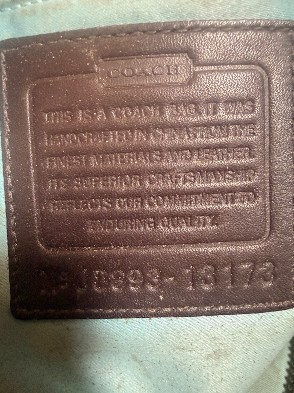 Coach Metallic Pewter Leather Shoulder Bag - Picture 6 of 7